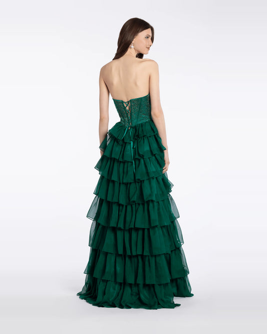 strapless a-line maxi prom dress - image 2