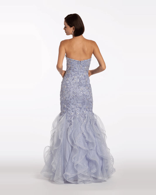 strapless mermaid maxi prom dress - image 2