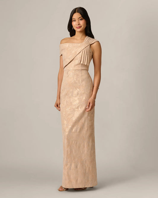 spaghetti strap sheath maxi mother of the bride dress - image 2