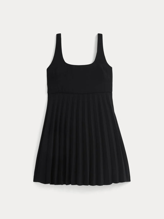 Black mini homecoming dress, alternate view showing the bodice and skirt