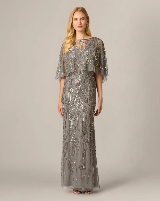 v-neck a-line maxi mother of the bride dress - image 2