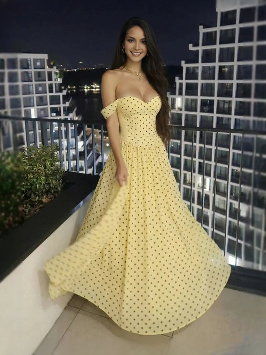 As Picture maxi prom dress, alternate view showing the bodice and skirt