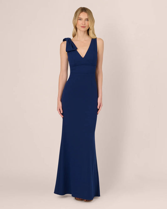 v-neck a-line maxi mother of the bride dress - image 2