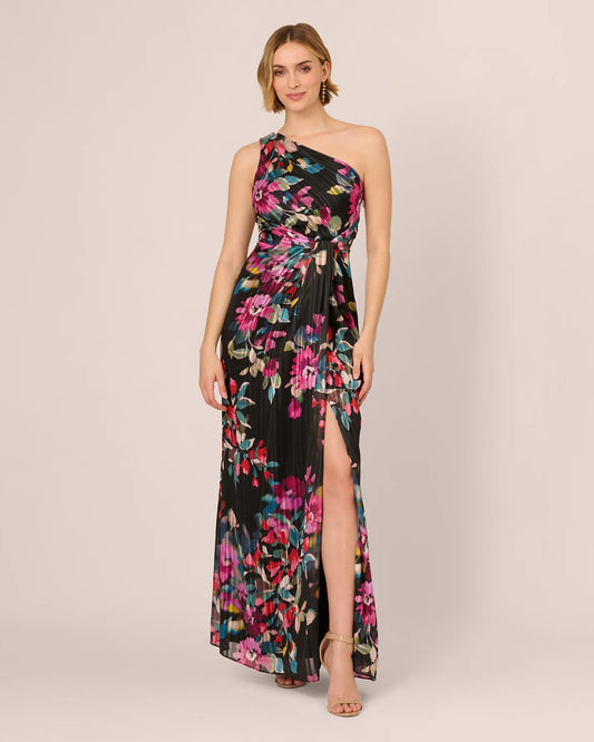 one-shoulder a-line maxi mother of the bride dress - image 2