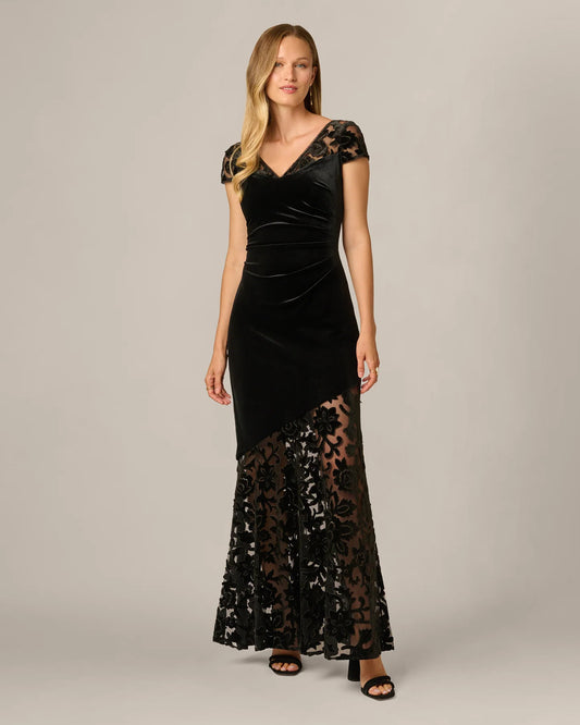 spaghetti strap a-line maxi mother of the bride dress - image 2