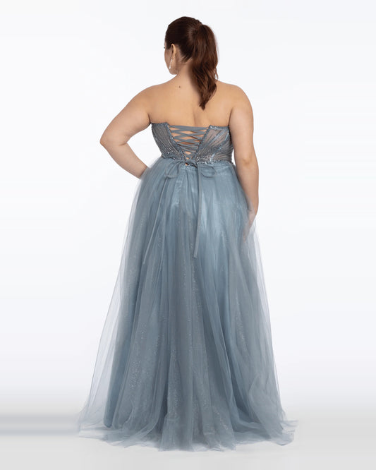 strapless ball-gown floor-length prom dress - image 2