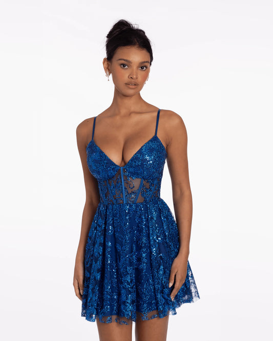 sweetheart a-line maxi homecoming dress - image 2