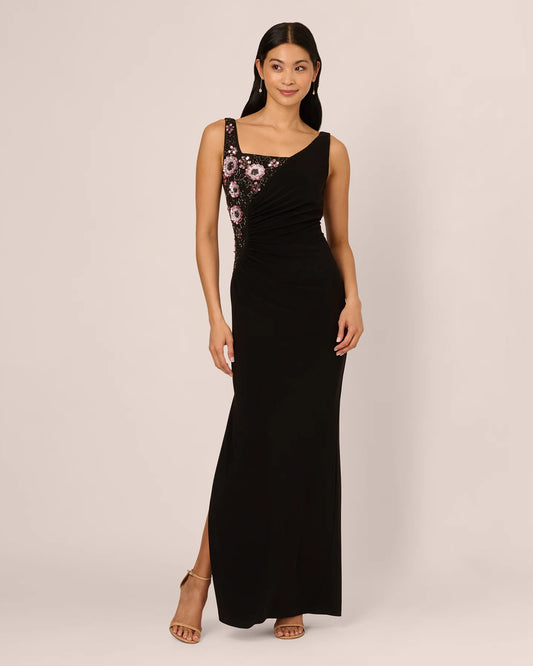 sleeveless a-line maxi mother of the bride dress - image 2