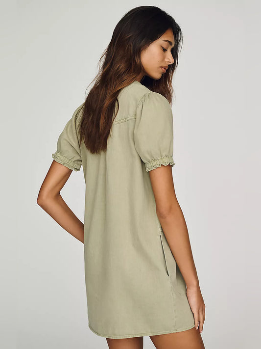 Gold mini homecoming dress, alternate view showing the bodice and skirt