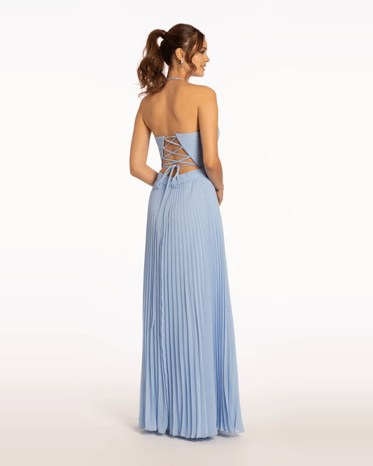v-neck a-line floor-length prom dress - image 2
