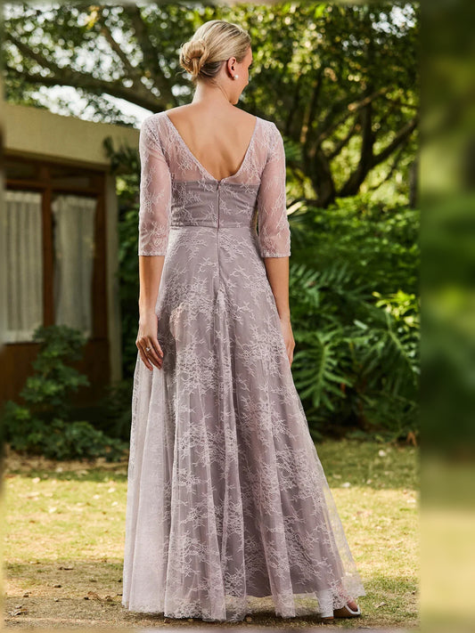 Dusk floor-length mother of the bride dress, alternate view showing the bodice and skirt
