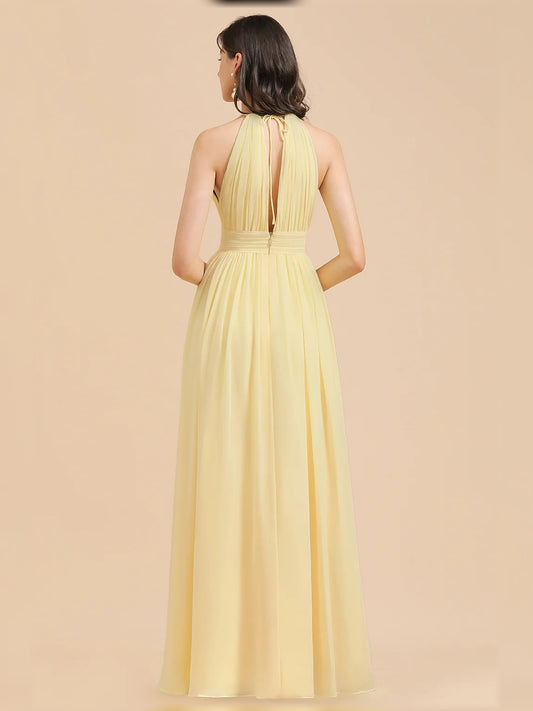 Daffodil floor-length bridesmaid dress, alternate view showing the bodice and skirt