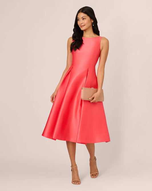 sleeveless fit-and-flare midi mother of the bride dress - image 2