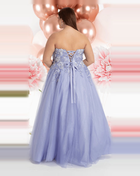 sweetheart ball-gown floor-length prom dress - image 2