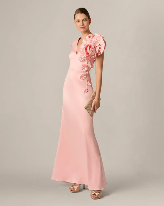 a-line maxi mother of the bride dress - image 2