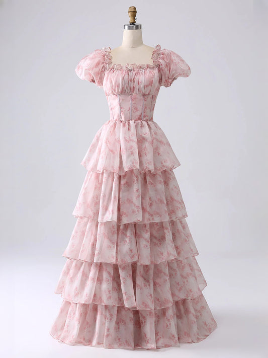 Azalea floor-length prom dress, alternate view showing the bodice and skirt