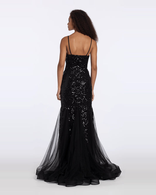 sweetheart trumpet maxi prom dress - image 2