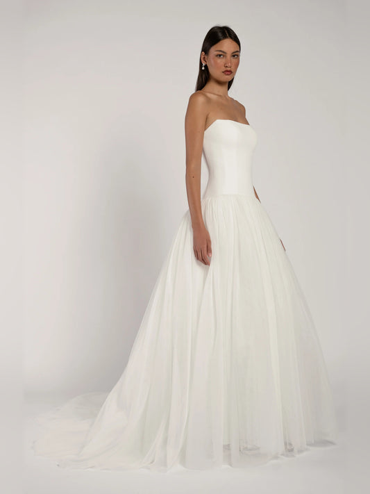 strapless ball-gown floor-length formal dress - image 2