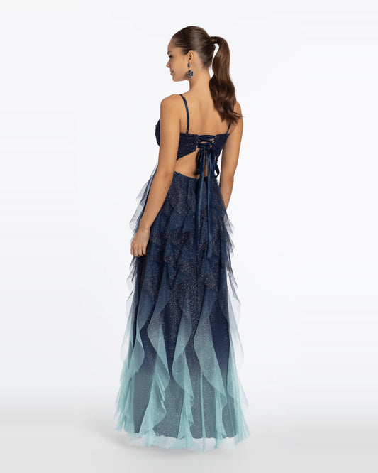 sweetheart a-line maxi prom dress - image 2