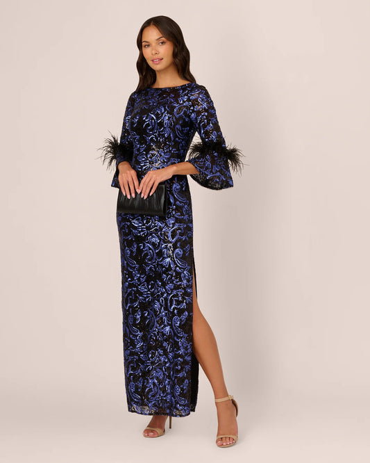 a-line maxi mother of the bride dress - image 2