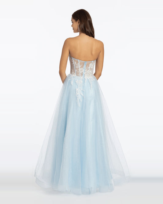 strapless ball-gown floor-length prom dress - image 2