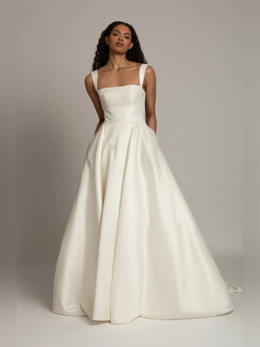 square neck ball-gown floor-length formal dress - image 2