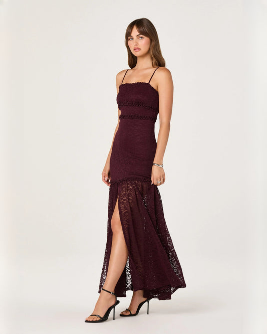 sleeveless mesh a-line maxi bridesmaid dress - image 2