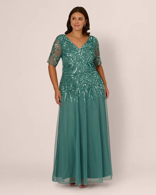 a-line maxi mother of the bride dress - image 2