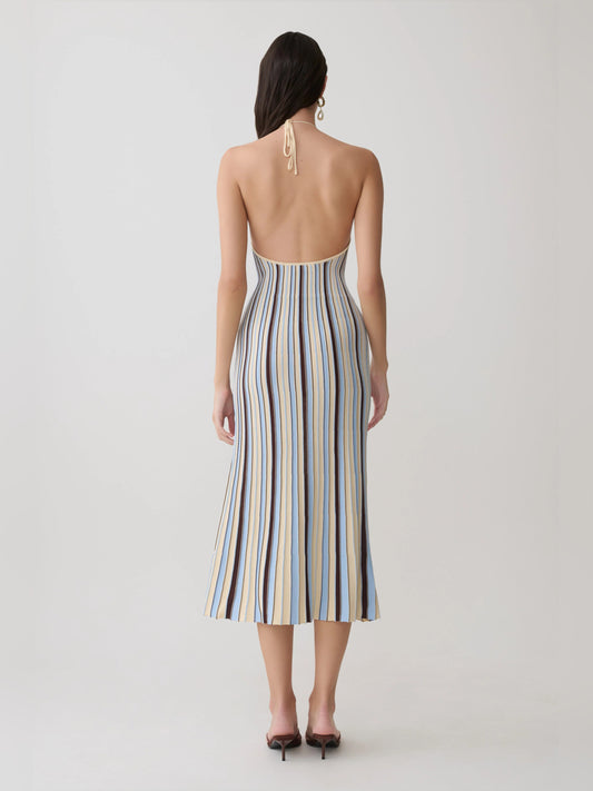 Chocolate midi formal dress, alternate view