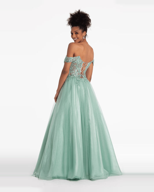 sweetheart ball-gown floor-length prom dress - image 2