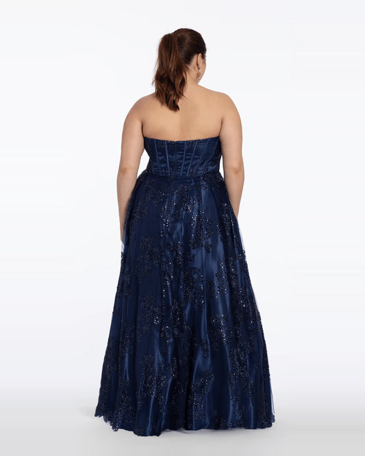 strapless ball-gown floor-length prom dress - image 2