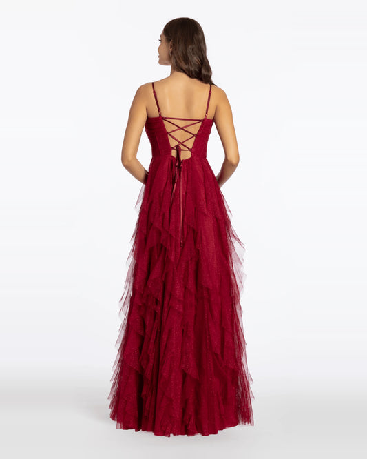 sweetheart a-line maxi prom dress - image 2
