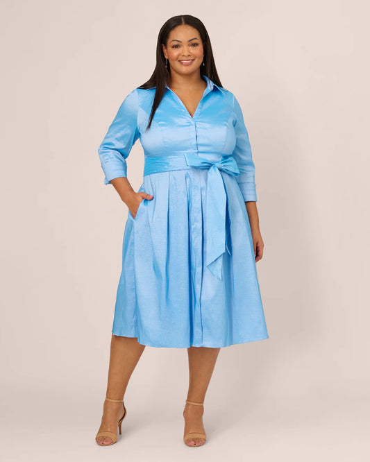 a-line midi mother of the bride dress - image 2