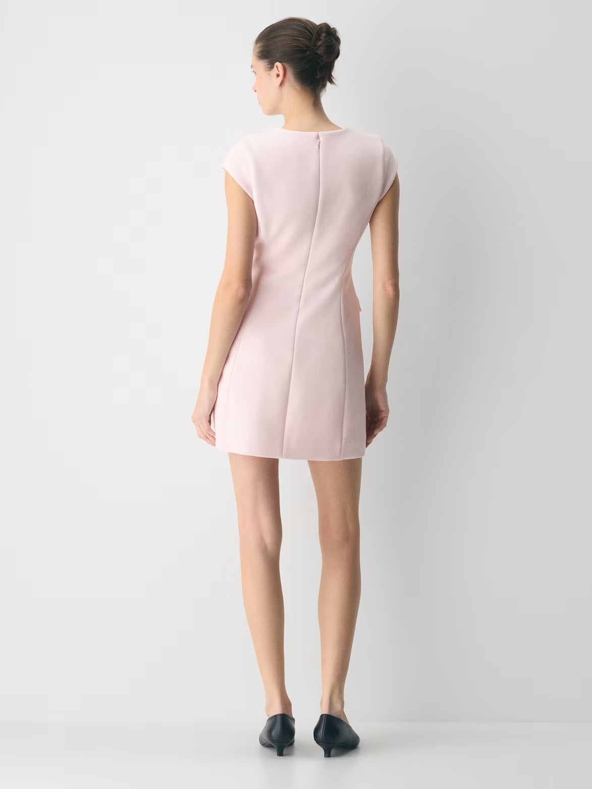 Orange mini homecoming dress, alternate view showing the overall dress design