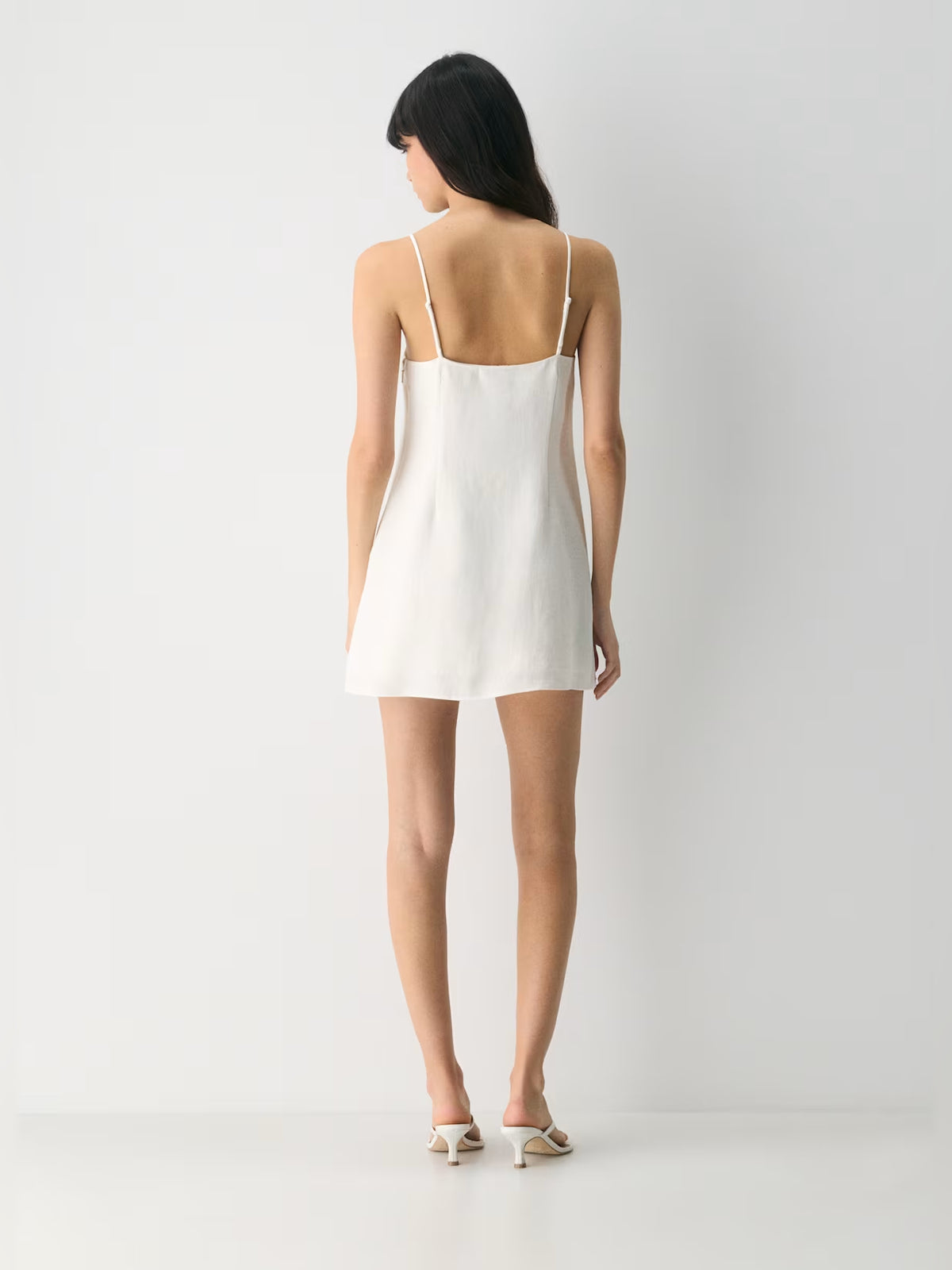 Orange mini homecoming dress, alternate view showing the overall dress design