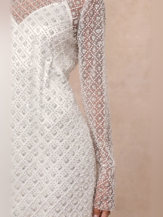 White mini homecoming dress, alternate view showing the overall dress design