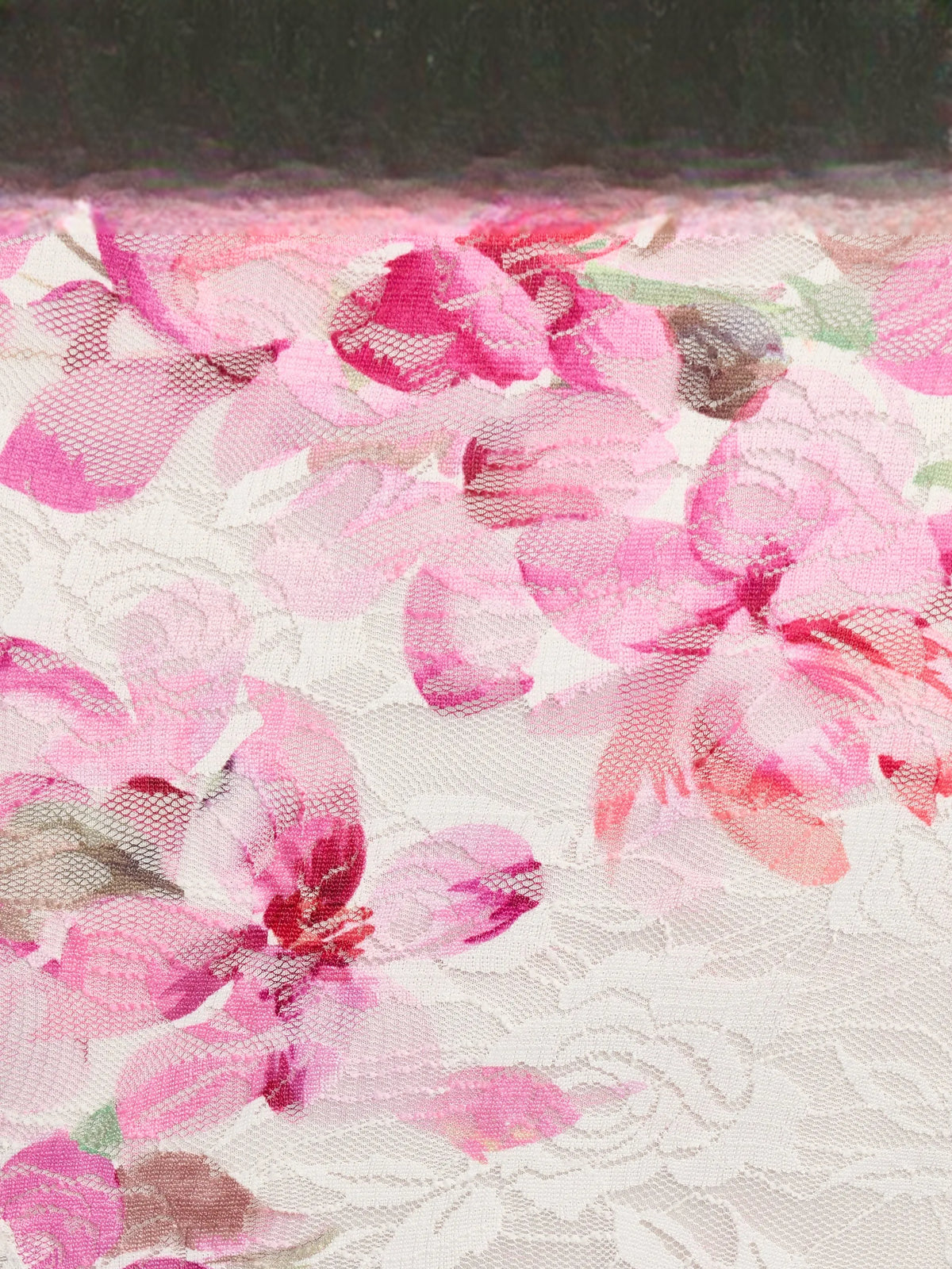 Floral mermaid floor-length formal dress with floral print, alternate view showing the skirt