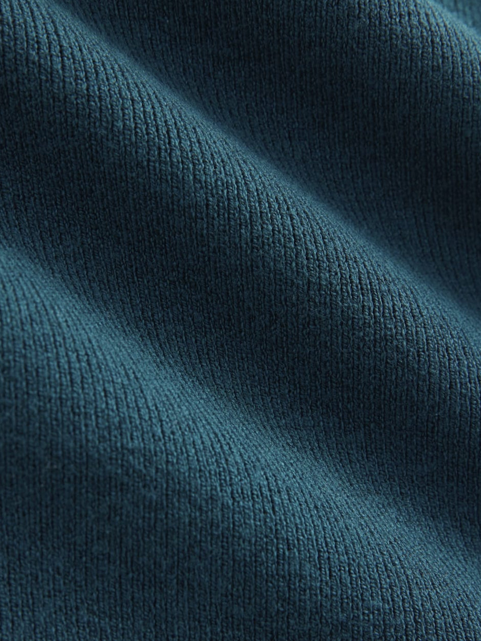 Teal midi formal dress with square neckline, alternate view showing the skirt