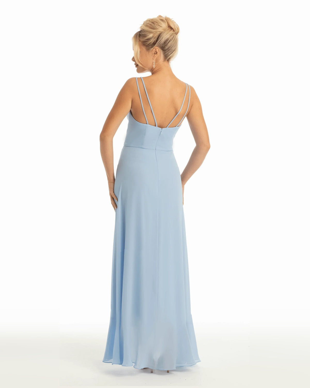 spaghetti strap a-line maxi homecoming dress - image 6