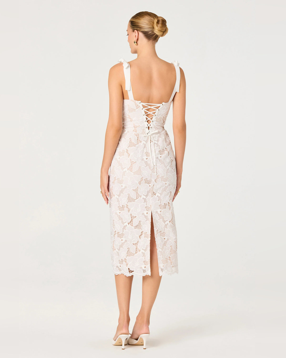 spaghetti strap a-line midi homecoming dress - image 6