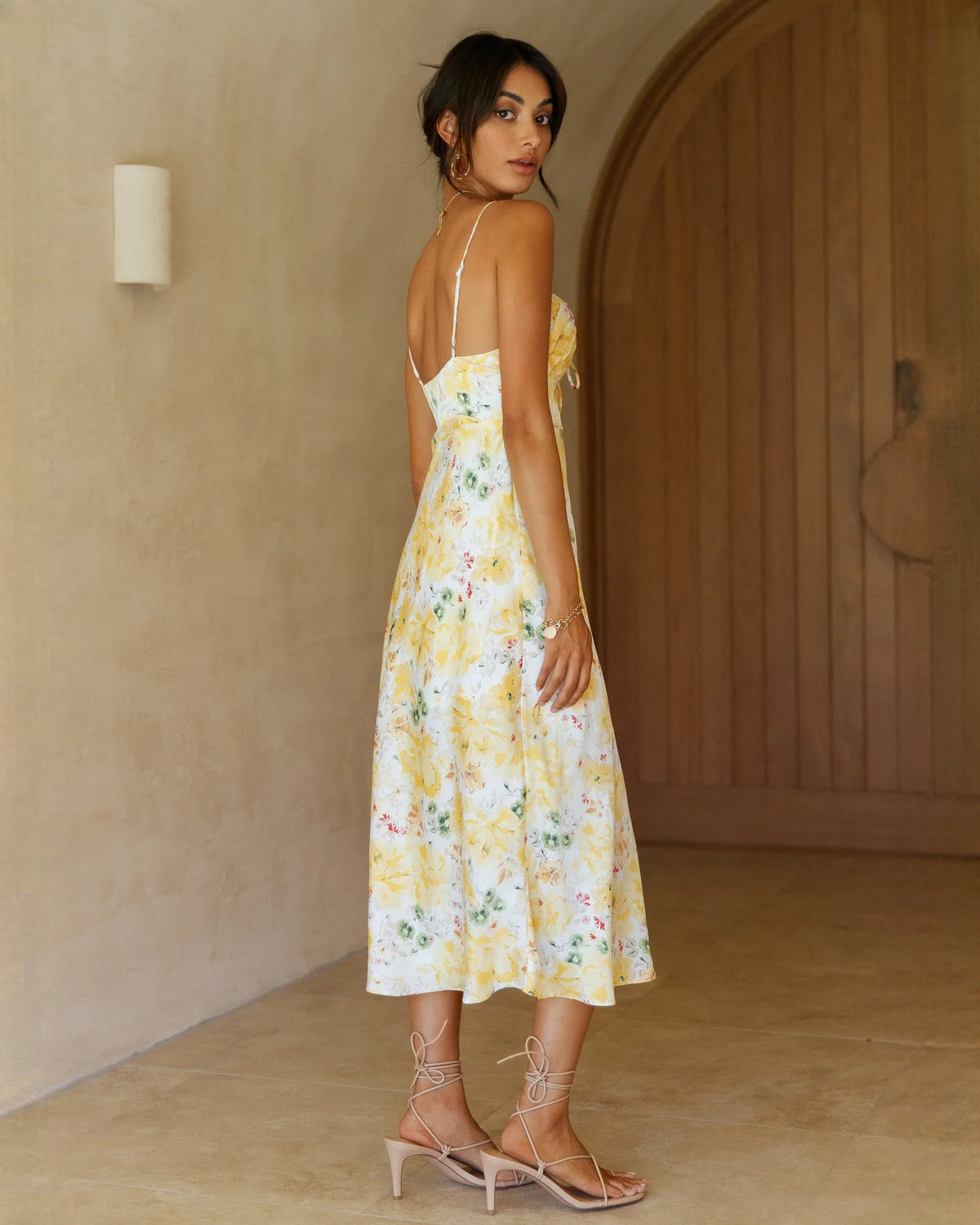 sleeveless chiffon a-line maxi bridesmaid dress - image 6