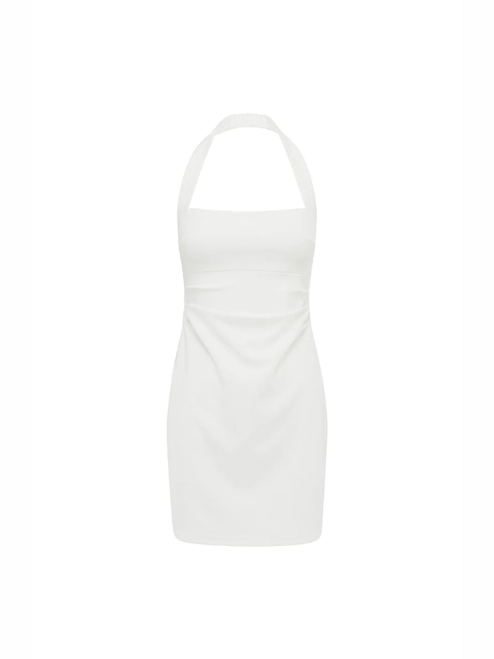 WHITE mini homecoming dress, alternate view showing the full-length profile