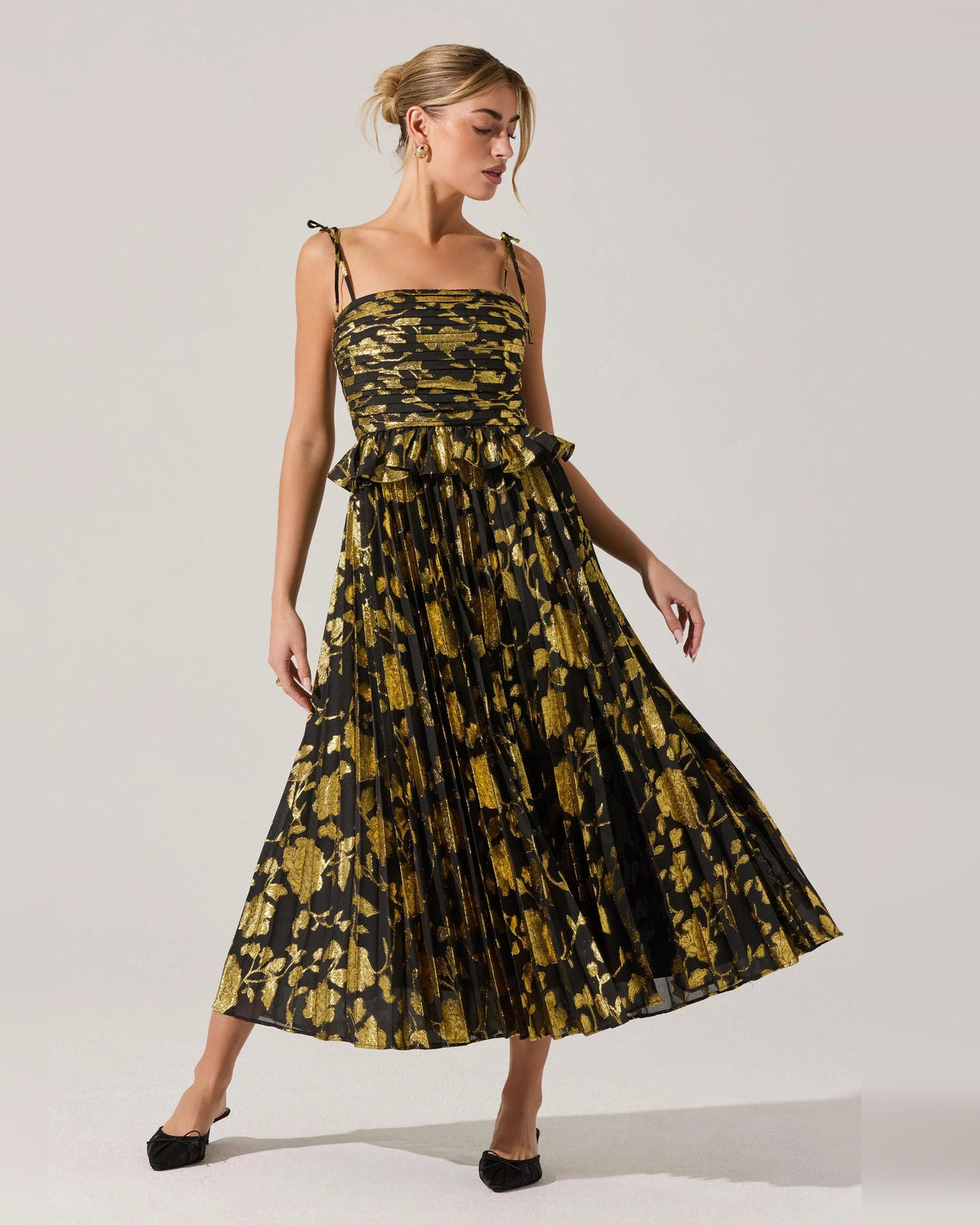 spaghetti strap a-line maxi formal dress - image 6