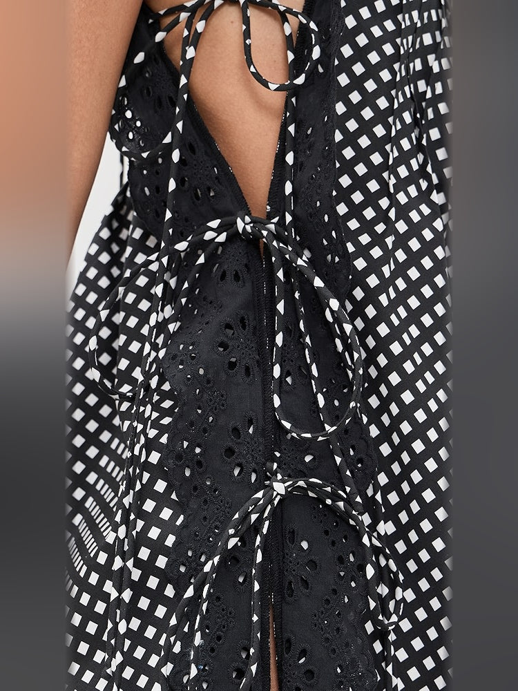 Orange mini homecoming dress, alternate view showing the full-length profile