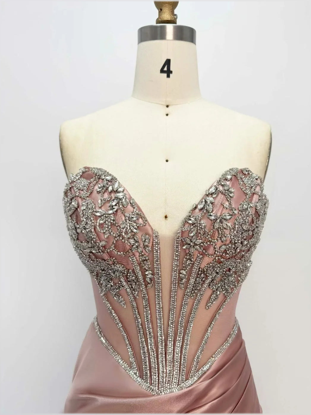 Dusty Pink floor-length prom dress, alternate view showing the full-length silhouette