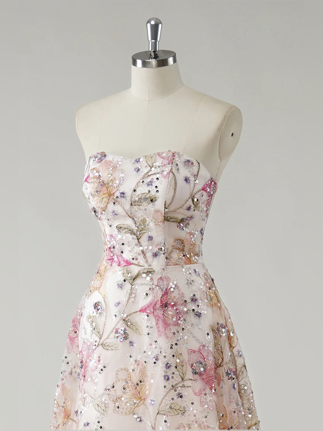 As Picture floor-length prom dress, alternate view showing the full-length silhouette