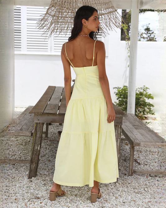 sleeveless chiffon a-line maxi bridesmaid dress - image 8
