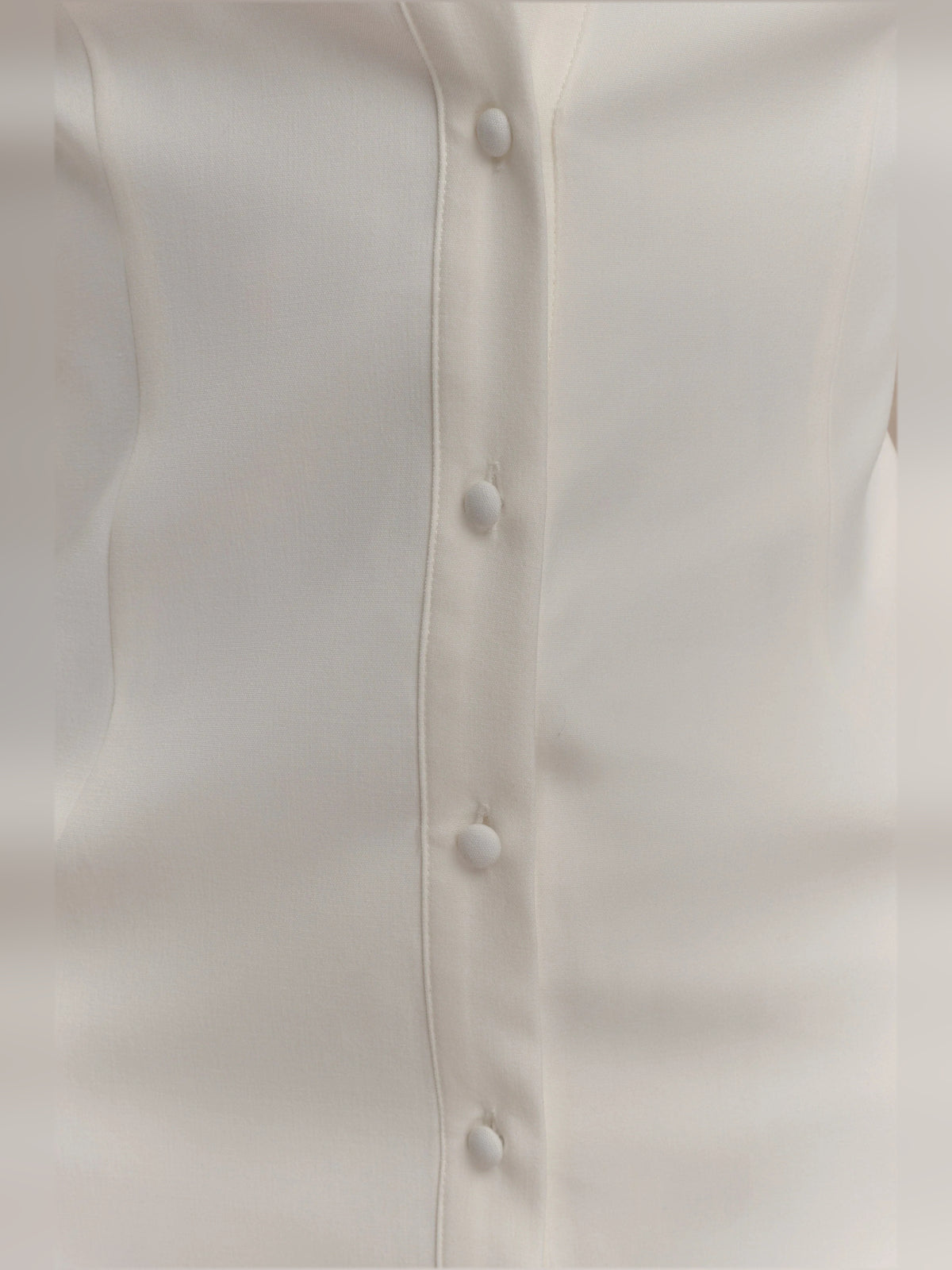White midi formal dress, alternate view showing the overall silhouette