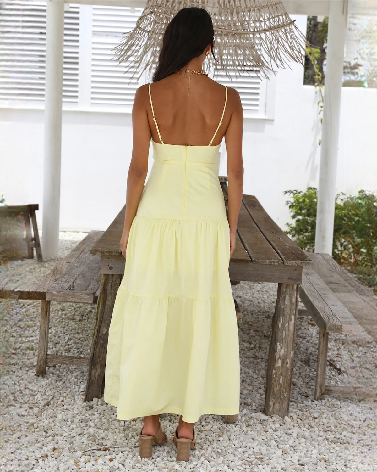 sleeveless chiffon a-line maxi bridesmaid dress - image 9