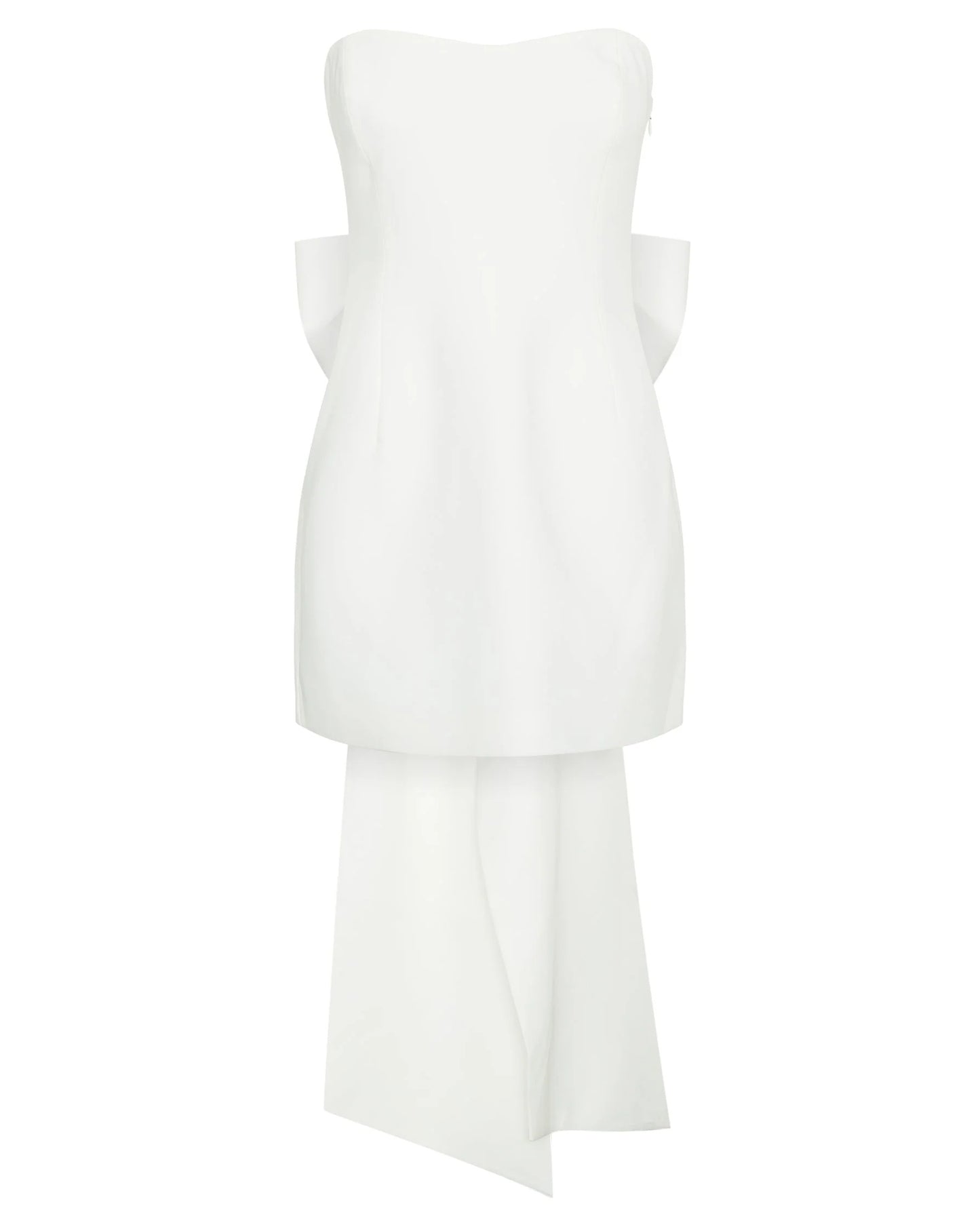 strapless sweetheart bow train homecoming dress - image 10